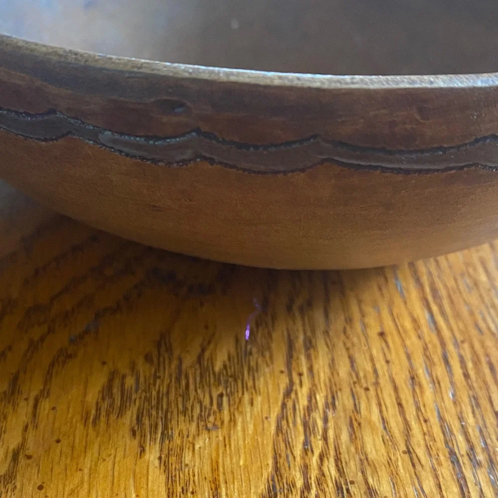 Rustic Brown Two-Handled Serving Bowl
